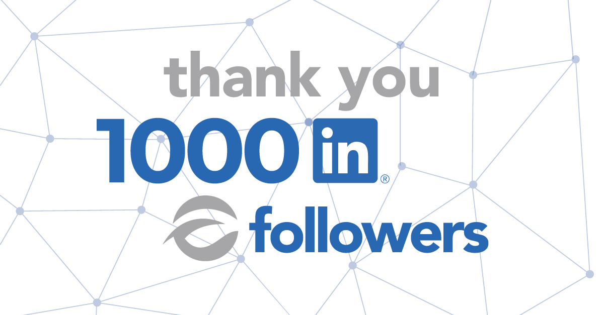 Our LinkedIn page has reached 1000 followers!